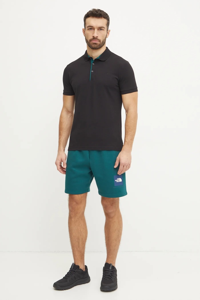Bavlnené polo tričko The North Face Premium Slim NF0A8C1NJK31 čierna SS26