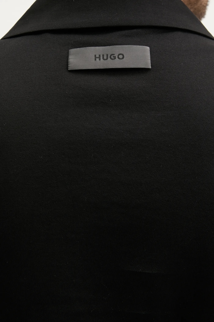 Bavlnené polo tričko HUGO 50542961 čierna