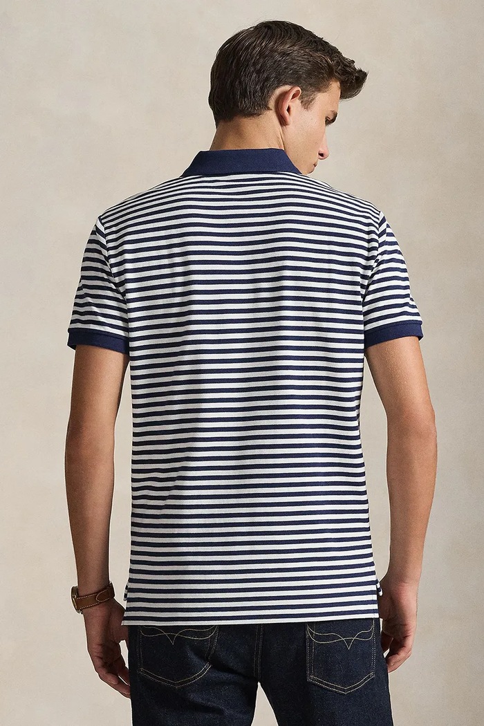 Bavlněné polo tričko Polo Ralph Lauren 710956682 námořnická modř SS26