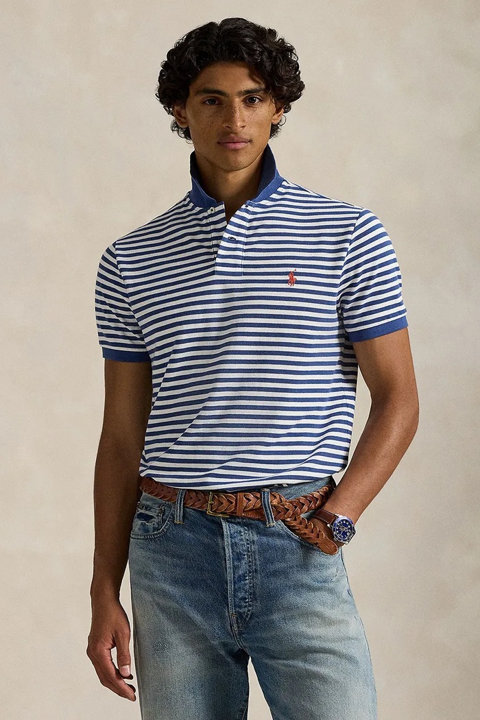 Bavlnené polo tričko Polo Ralph Lauren bavlna tmavomodrá 710956682