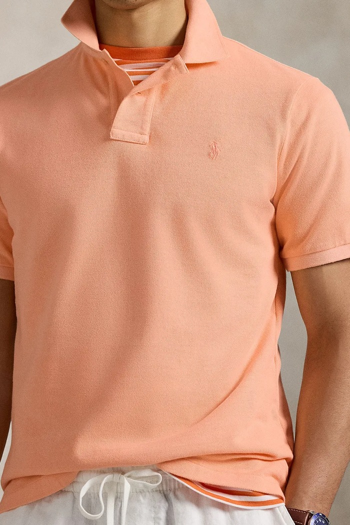 Bavlnené polo tričko Polo Ralph Lauren oranžová 710969626