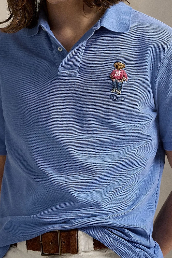 Bombažen polo Polo Ralph Lauren modra 710969629