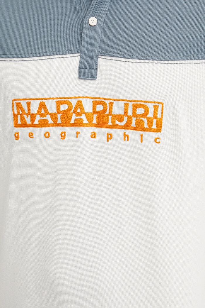 Bavlněné polo tričko Napapijri E-Saturnia NP0A4IDDN1A1 béžová