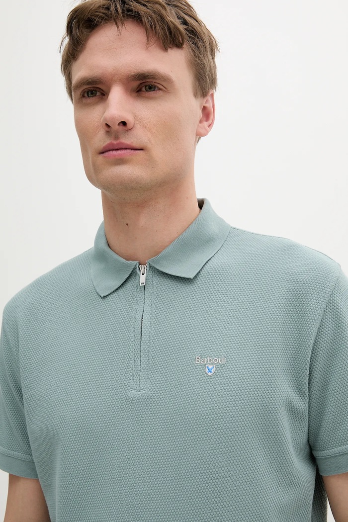 Barbour polo bawełniane Hingham Polo Shirt zielony MML1458