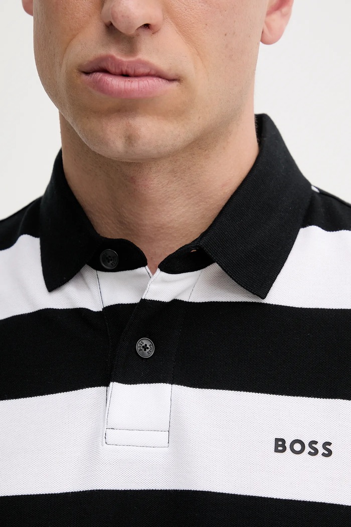 BOSS Orange polo bawełniane 50508327 czarny