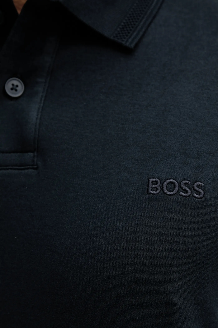 Βαμβακερό μπλουζάκι πόλο BOSS Orange San Jared-C σκούρο μπλε 50520109