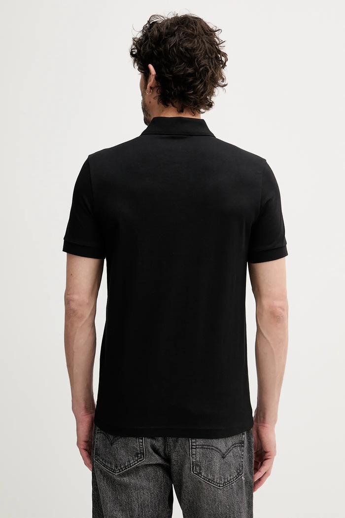 BOSS Orange polo tričko pánske s bavlnou 50537507 čierna SS26