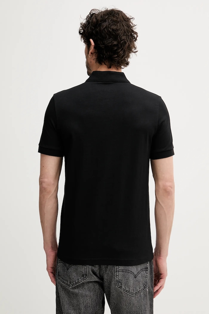 BOSS Orange polo tričko pánske s bavlnou 50537507 čierna SS26