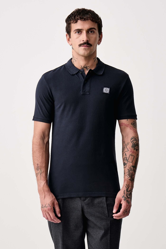 Guess Polo tričko pánske bavlnené tmavomodrá M2YP24.KC9T1