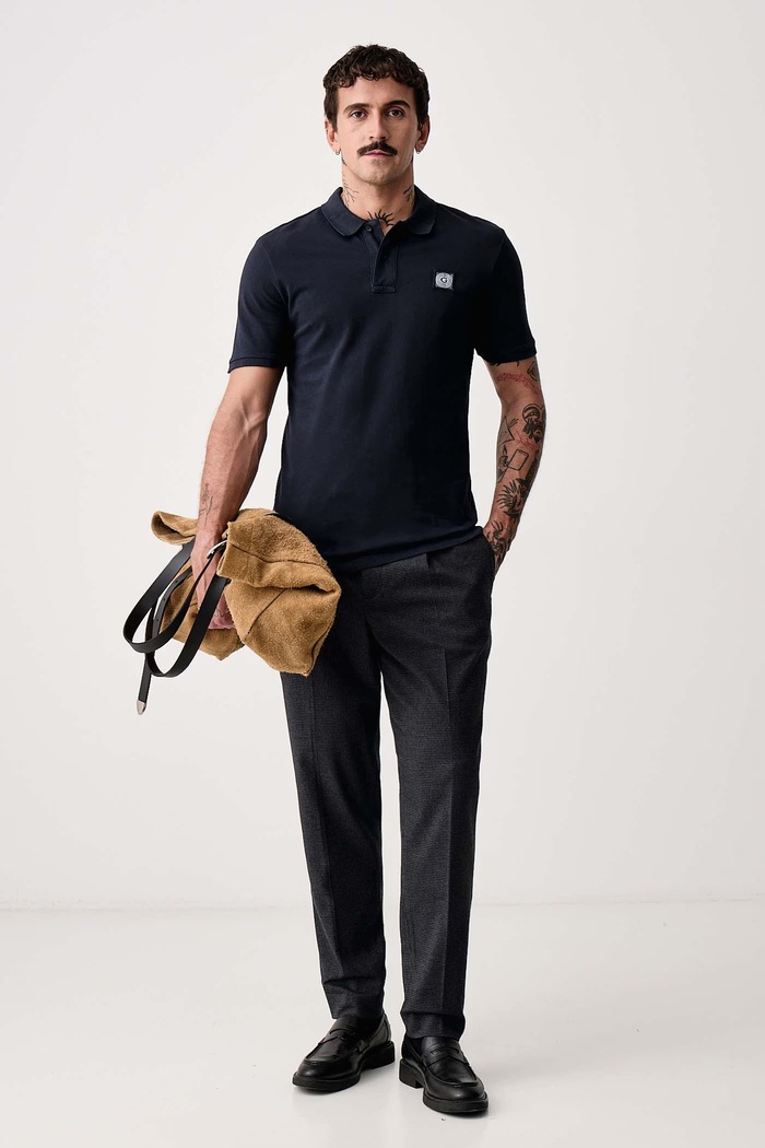 Guess Polo tričko pánske bavlnené M2YP24.KC9T1 tmavomodrá SS26