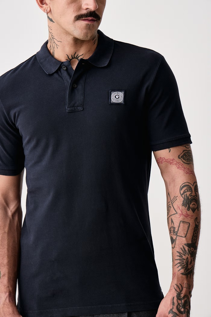 Polo tričko pánske bavlnené Guess M2YP24.KC9T1 tmavomodrá