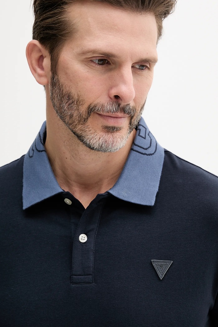 Oblečenie Guess Polo tričko Guess NOLAN M5GP66.J1314 tmavomodrá