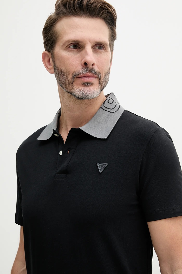Polo tričko Guess NOLAN černá M5GP66.J1314