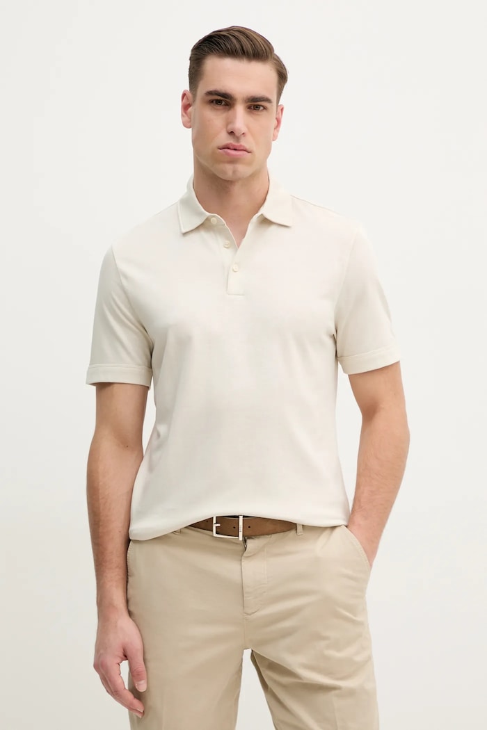 BOSS polo regular beżowy 50521106