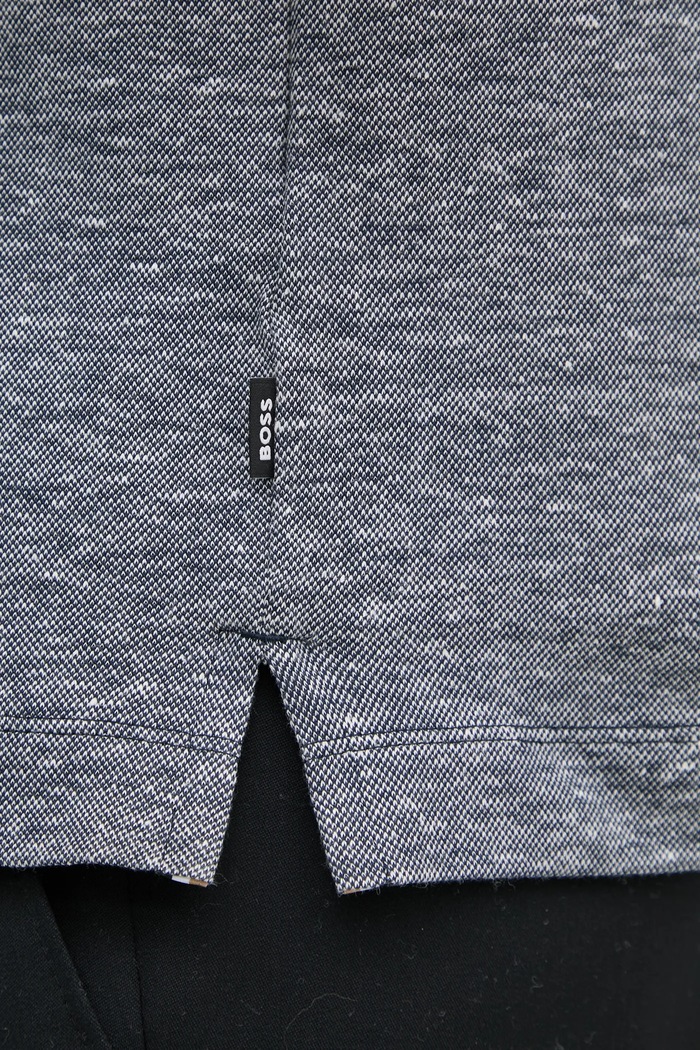 Lanena polo majica BOSS 50537501 siva