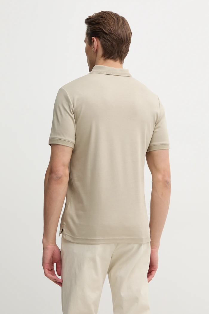 Odzież Calvin Klein polo bawełniane K10K114135 beżowy