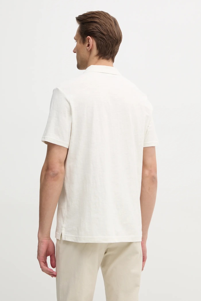 Oblečenie Polo tričko s prímesou ľanu Calvin Klein K10K114136 béžová