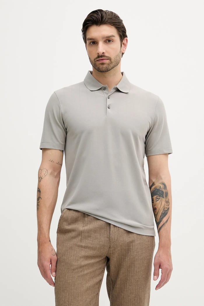 Πόλο Calvin Klein με ελαστάν γκρί LV04LB220G