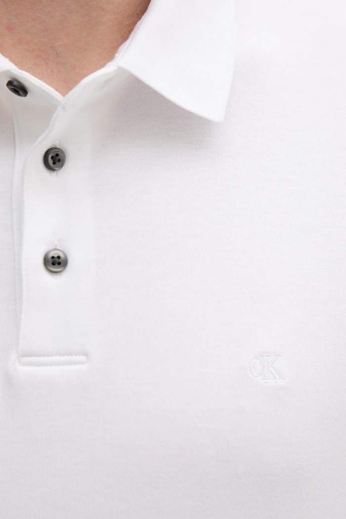 Calvin Klein polo tričko pánske bavlnené biela LV04LB276G