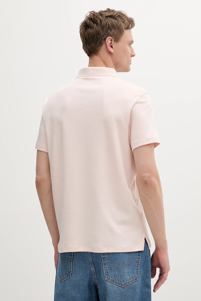 Calvin Klein polo bărbătesc din bumbac LV04LB276G bej SS26