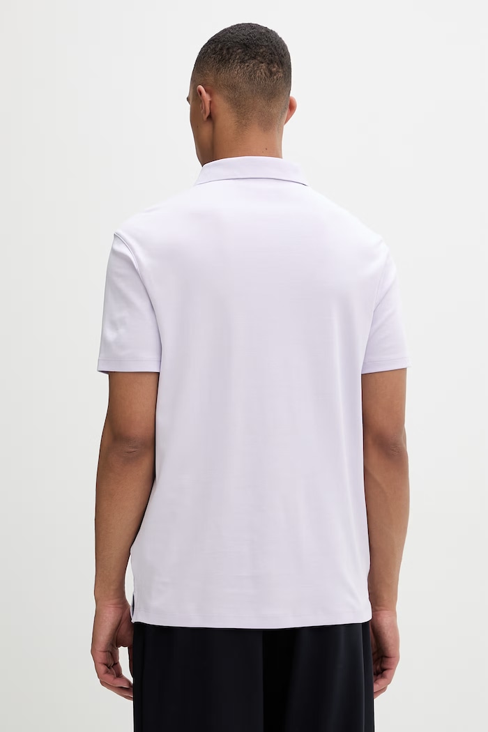 Oblečenie Calvin Klein polo tričko pánske bavlnené LV04LB276G fialová