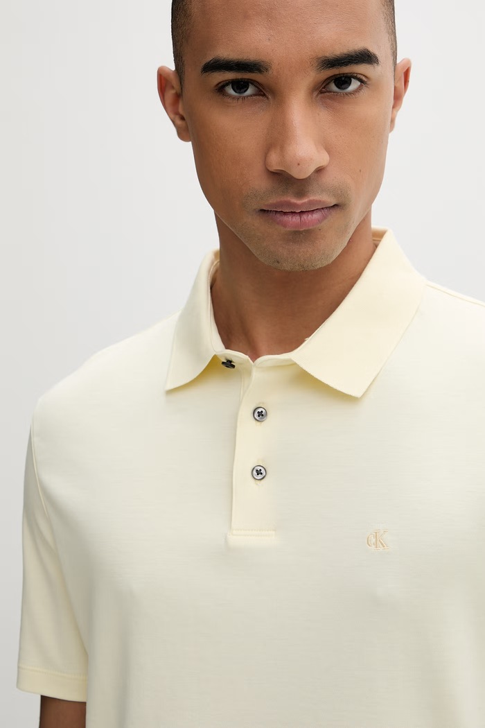 Calvin Klein polo bărbătesc din bumbac galben LV04LB276G