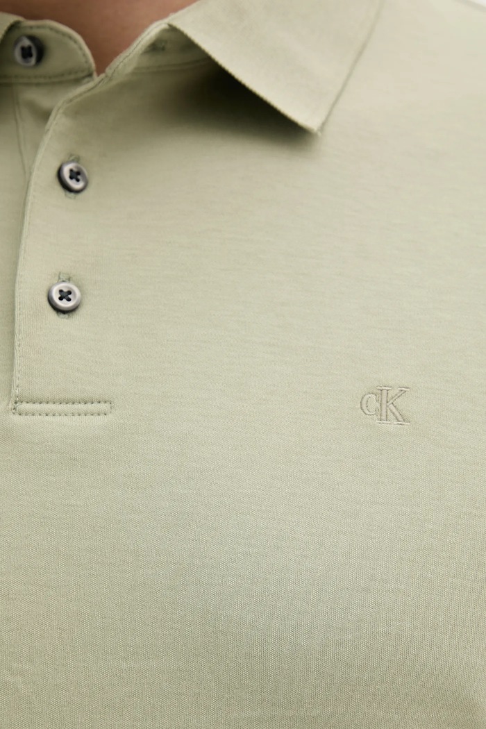 Calvin Klein polo tričko pánske bavlnené LV04LB276G zelená