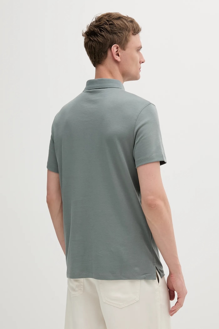 Oblečenie Calvin Klein polo tričko pánske bavlnené LV04LB276G zelená