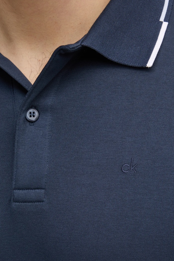Bavlnené polo tričko Calvin Klein K10K114130 tmavomodrá