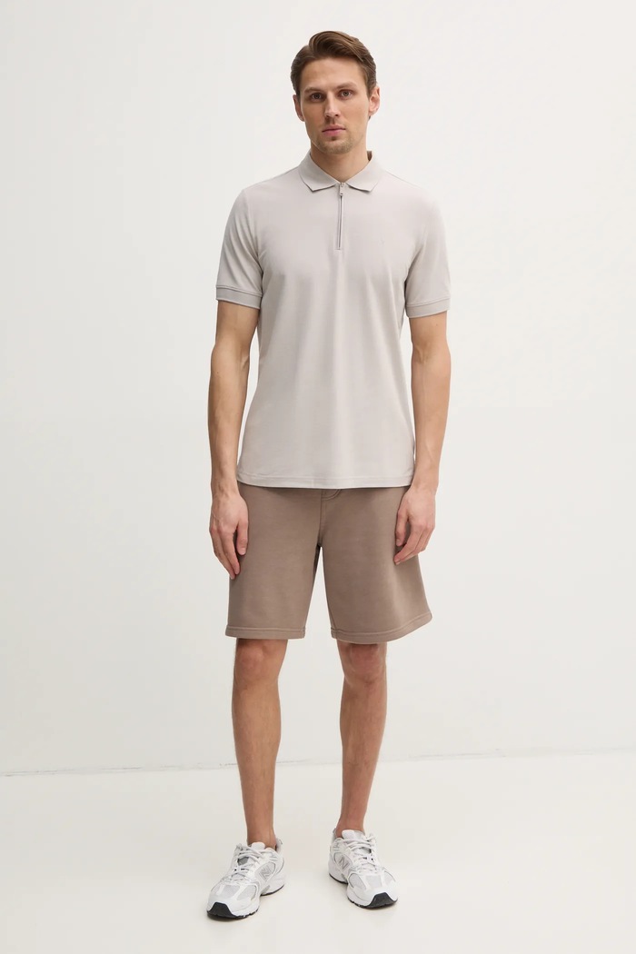 Polo tričko Calvin Klein K10K114128 šedá SS25