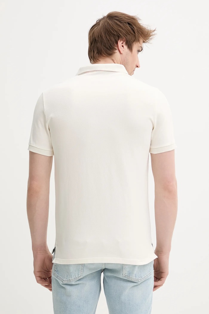 Oblečenie Bavlnené polo tričko Superdry M1110439A.B7G béžová
