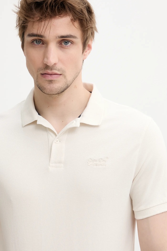 Bavlnené polo tričko Superdry béžová M1110439A.B7G