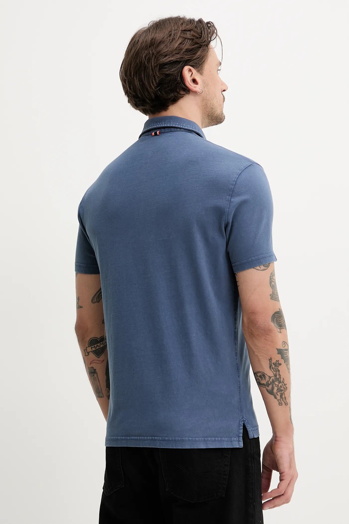 Îmbrăcăminte Superdry polo de bumbac M1110440A.92N albastru