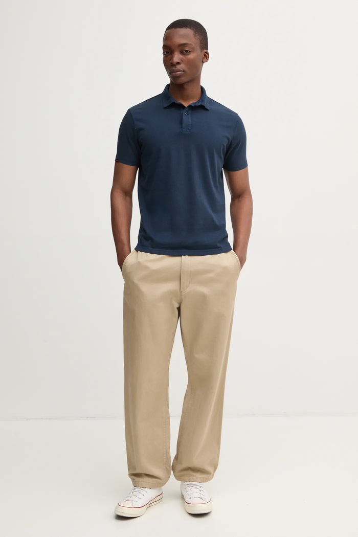Superdry Polo bawełniane M1110440A.98T granatowy SS25