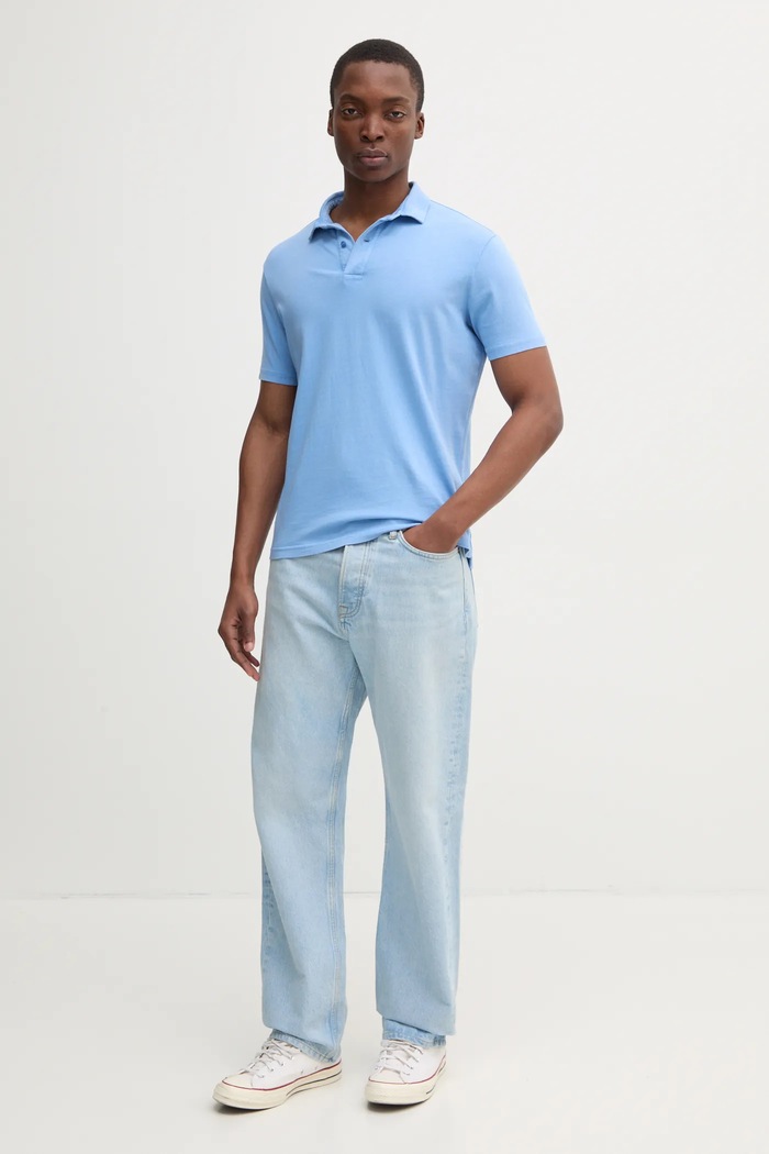 Superdry polo de bumbac M1110440A.BYJ albastru SS25