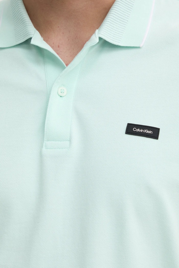 Polo tričko Calvin Klein Calvin Klein tyrkysová K10K114141
