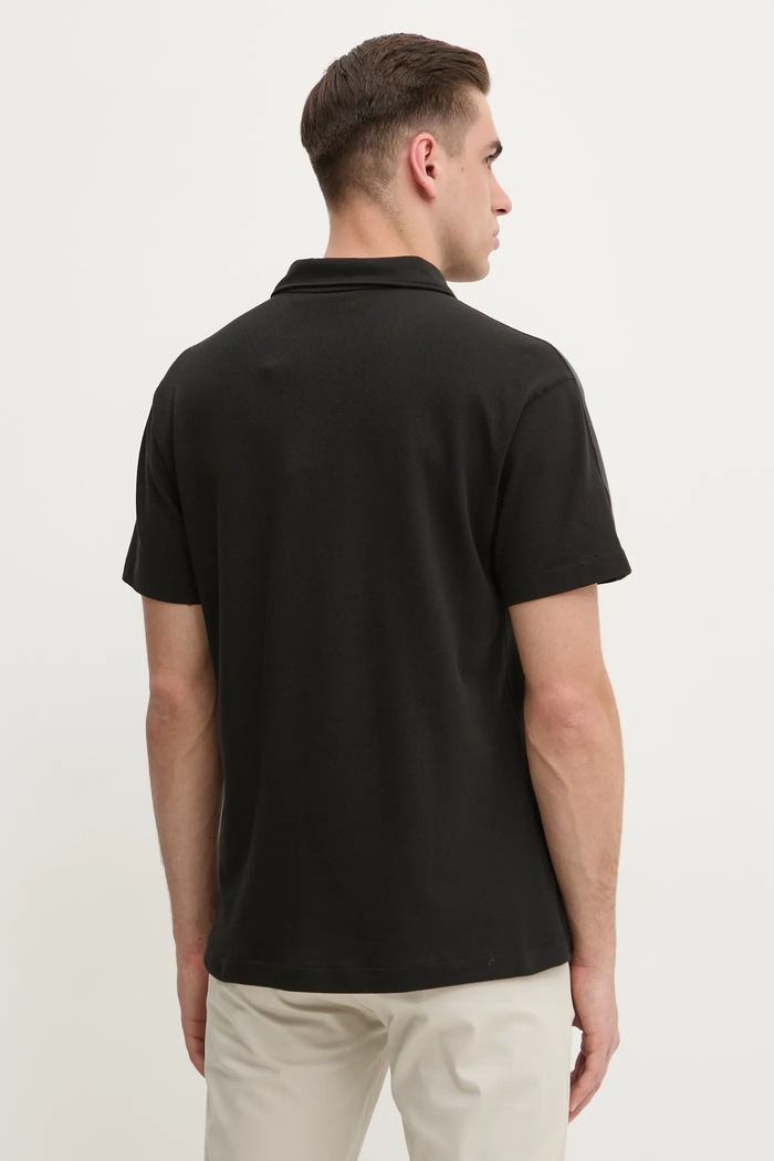 Oblečení Bavlněné polo tričko Calvin Klein Jeans J30J327240 černá