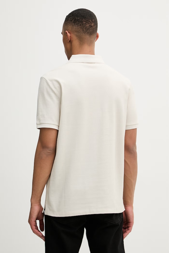 Oblečenie Calvin Klein Jeans polo tričko pánske bavlnené LV040EM269 béžová
