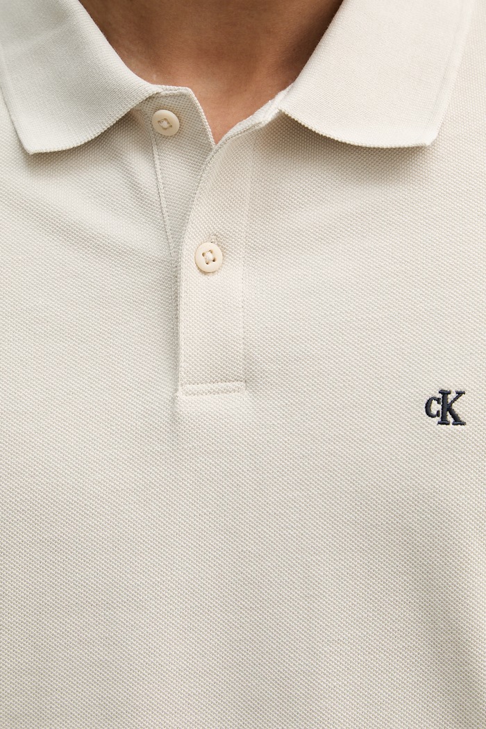 Calvin Klein Jeans polo tričko pánske bavlnené LV040EM269 béžová