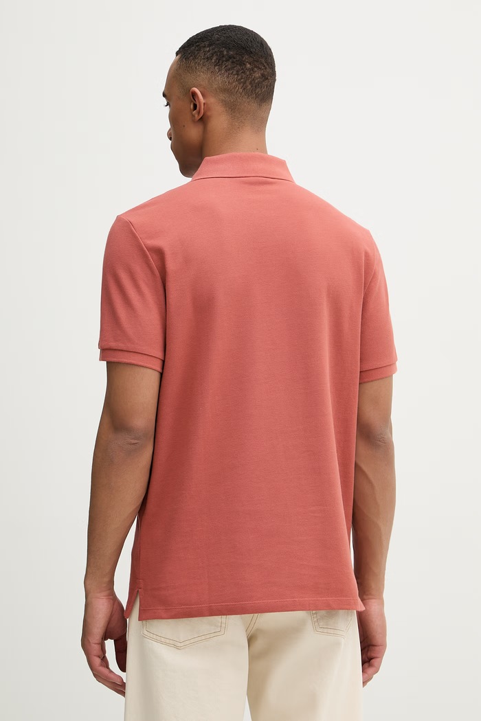 Oblečenie Calvin Klein Jeans polo tričko pánske bavlnené LV040EM269 oranžová