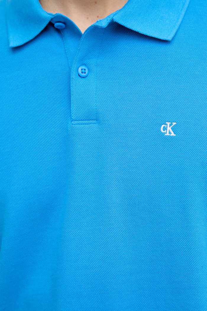 Calvin Klein Jeans polo tričko pánske bavlnené LV040EM269 modrá