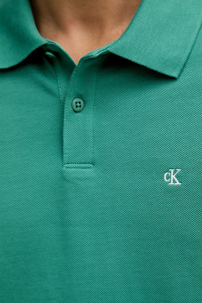 Calvin Klein Jeans polo tričko pánske bavlnené LV040EM269 zelená