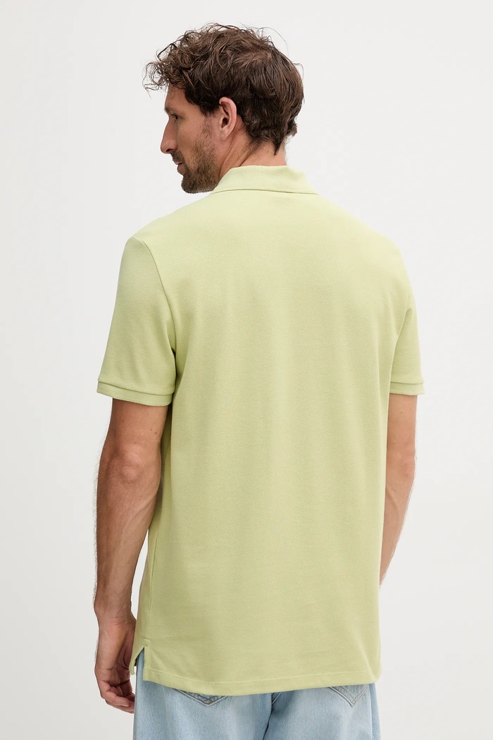 Calvin Klein Jeans polo pánské bavlněné LV040EM269 zelená SS26