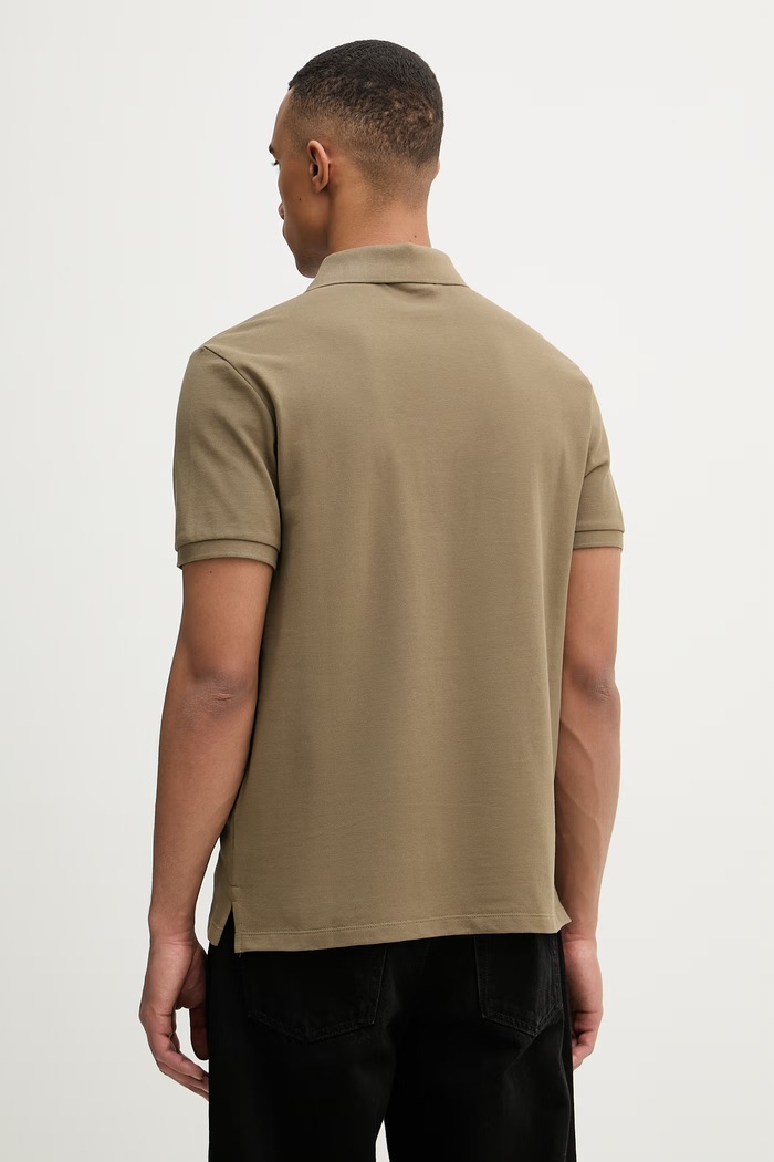 Oblečenie Calvin Klein Jeans Polo tričko pánske bavlnené LV040EM269 zelená