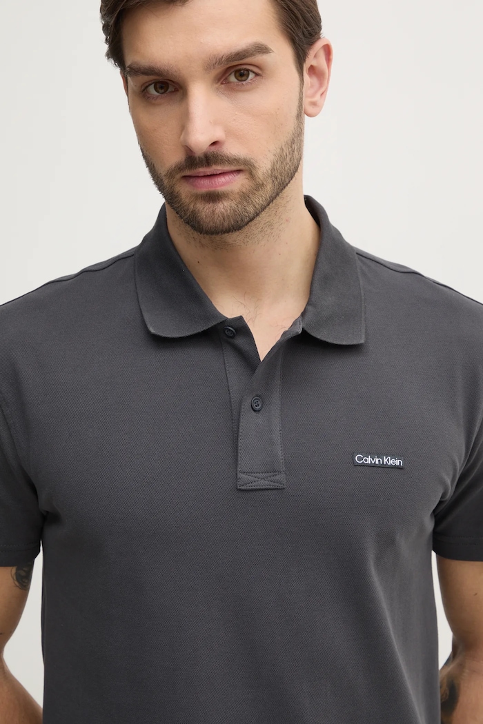 Polo tričko Calvin Klein Jeans šedá J30J327534