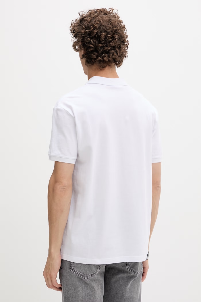 Oblečenie Karl Lagerfeld Jeans polo tričko pánske bavlnené A2M17094 biela