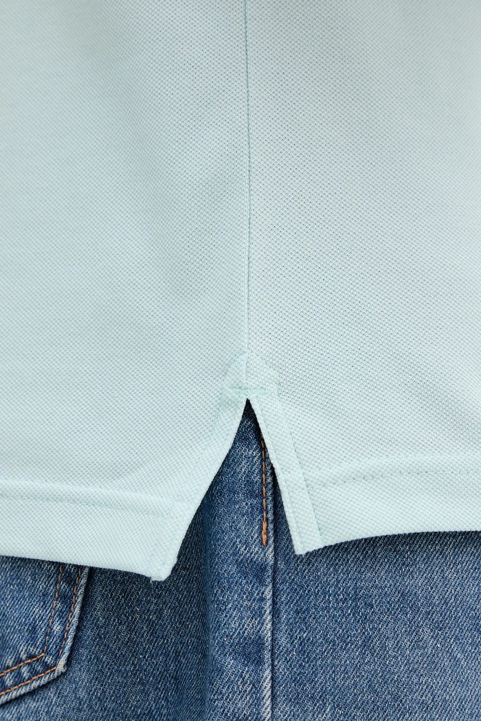 Tommy Hilfiger πόλο βαμβάκι με ελαστάν τιρκουάζ MW0MW17771.