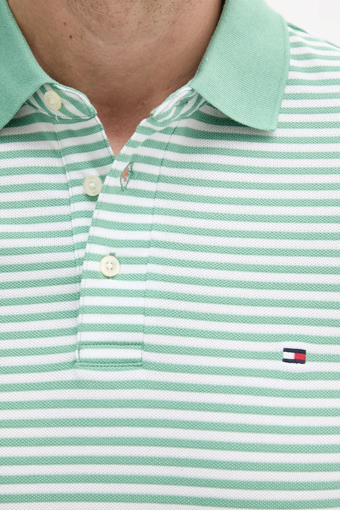 Tommy Hilfiger πόλο βαμβάκι με ελαστάν πράσινο MW0MW17771.