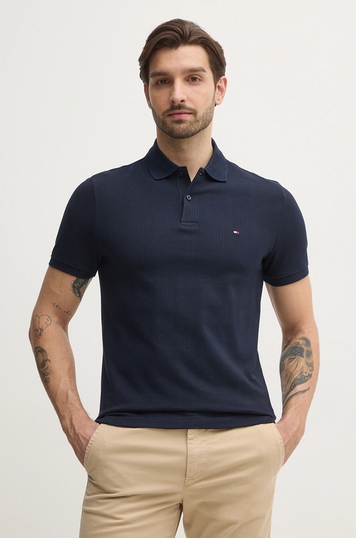 Polo majica Tommy Hilfiger Planet friendly mornarsko plava MW0MW38951