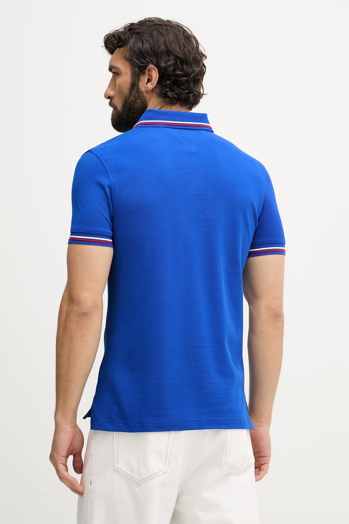 Îmbrăcăminte Tommy Hilfiger tricou bărbați de bumbac MW0MW39993 albastru